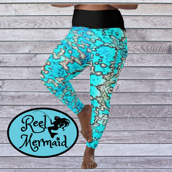 Introducing the newest addition to our activewear line: High Waisted Reel Mermaid leggings with Pockets!