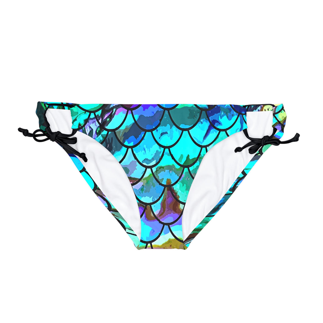Mermaid Blues Loop Tie Side Bikini Bottom