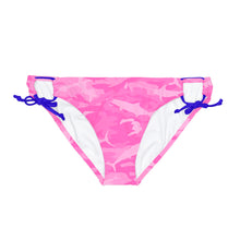 Load image into Gallery viewer, Pink Saltwater Camo Tie Side Bikini Bottom