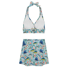 Load image into Gallery viewer, Bluewater Bloom Halter Top &amp; Skirted Bikini Set