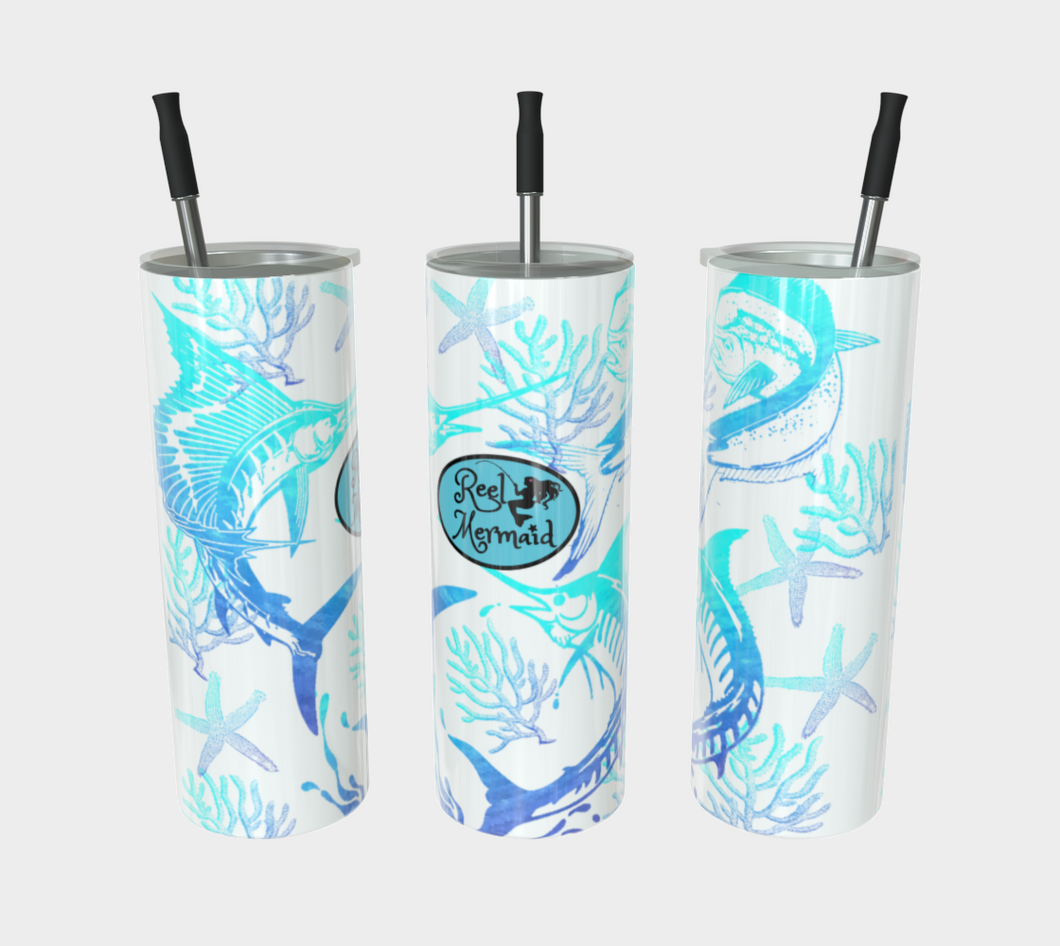 Grand Slam White Skinny Tumbler