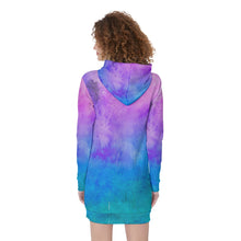 Load image into Gallery viewer, Reel Mermaid Cotton Candy Women&#39;s Hoodie Dress