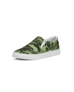 Green Saltwater Camo Men's Slip-On Canvas Shoe
