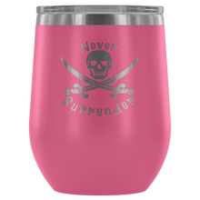 Load image into Gallery viewer, Never Surrender Pirate Wine Tumbler (12 Color Options)