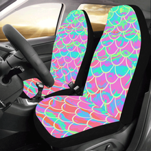 Load image into Gallery viewer, Pink Mermaid Scale Car Seat Covers (Set of 2)