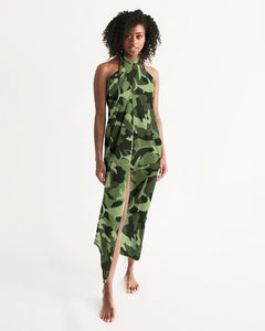 Green Saltwater Camo Swim Cover Up