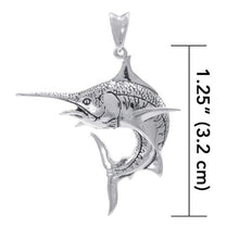 Load image into Gallery viewer, Marlin Sterling Silver Pendant | Gift for lady angler| Gift for her