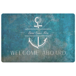 Personalize Anchor Door Mat  26”x18 | Nautical Rug