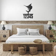 Load image into Gallery viewer, Sailfish  Metal House Numbers, Address Sign, House Number Plaque, Metal Address Numbers, Fish Sign, Front Porch Decor, Porch Signs, Metal Signs