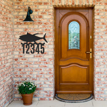 Load image into Gallery viewer, Tuna  Metal House Numbers, Address Sign, House Number Plaque, Metal Address Numbers, Fish Sign, Front Porch Decor, Porch Signs, Metal Signs