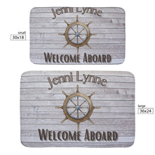 Load image into Gallery viewer, Welcome Aboard Nautical Mat for Boat