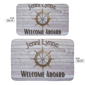 Welcome Aboard Nautical Mat for Boat