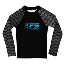 Load image into Gallery viewer, Fin Stalkers Grey Fish Scale Kids Rash Guard