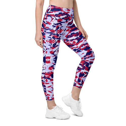 Patriotic Saltwater Camo High-waisted Leggings with pockets