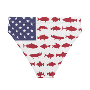 Fish Flag Recycled high-waisted bikini bottom