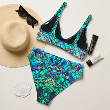 Load image into Gallery viewer, Mermaid Blues Recycled high-waisted bikini XS - 3XL