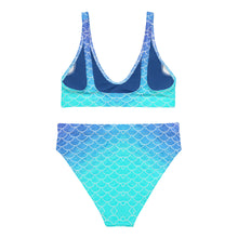 Load image into Gallery viewer, Ombre Blues Recycled high-waisted bikini XS - 3XL