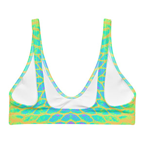 Yellow Tail Recycled padded bikini top only