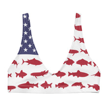 Load image into Gallery viewer, Fish Flag Recycled padded bikini top