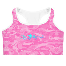 Load image into Gallery viewer, Pink Saltwater Camo Sports bra