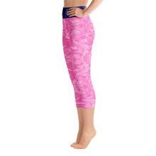 Load image into Gallery viewer, Pink Saltwater Camo Yoga Capri Leggings