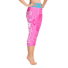 Load image into Gallery viewer, Pink Scale Reel Mermaid Capri Leggings