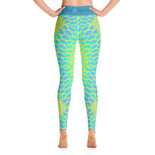 Load image into Gallery viewer, Yellow Tail Reel Mermaid Yoga Leggings