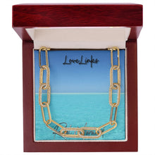 Load image into Gallery viewer, Reel Mermaid Love Links Paperclip Necklace