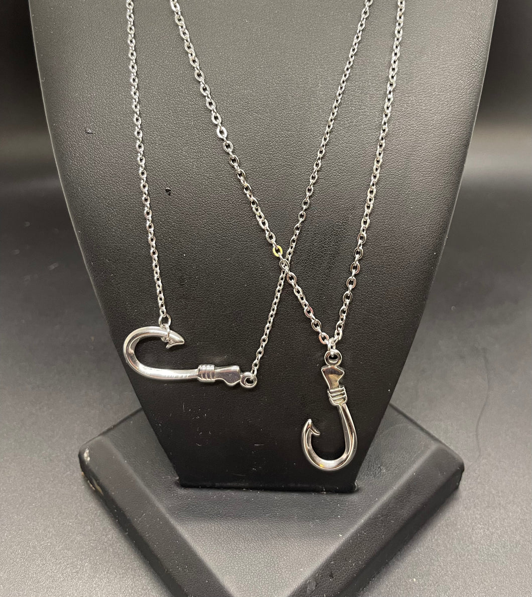 Stainless Fish Hook Necklace