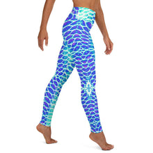 Load image into Gallery viewer, Blue Scale Yoga Leggings - Island Mermaid Tribe