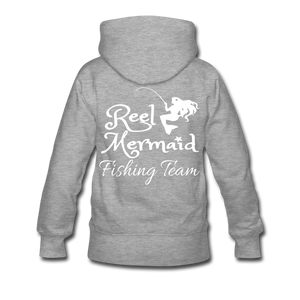 Reel Mermaid Fishing Team Women’s Premium Hoodie - heather gray