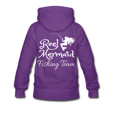 Load image into Gallery viewer, Reel Mermaid Fishing Team Women’s Premium Hoodie - purple