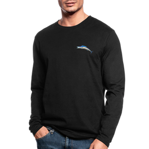 Custom Wahoo Fishing Long Sleeve T-Shirt - black