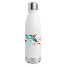 Load image into Gallery viewer, Reel Mermaid Glitter Insulated Stainless Steel Water Bottle - white