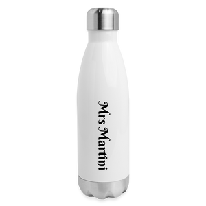 Reel Mermaid Glitter Insulated Stainless Steel Water Bottle - white