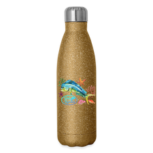 Load image into Gallery viewer, Reel Mermaid Glitter Insulated Stainless Steel Water Bottle - gold glitter